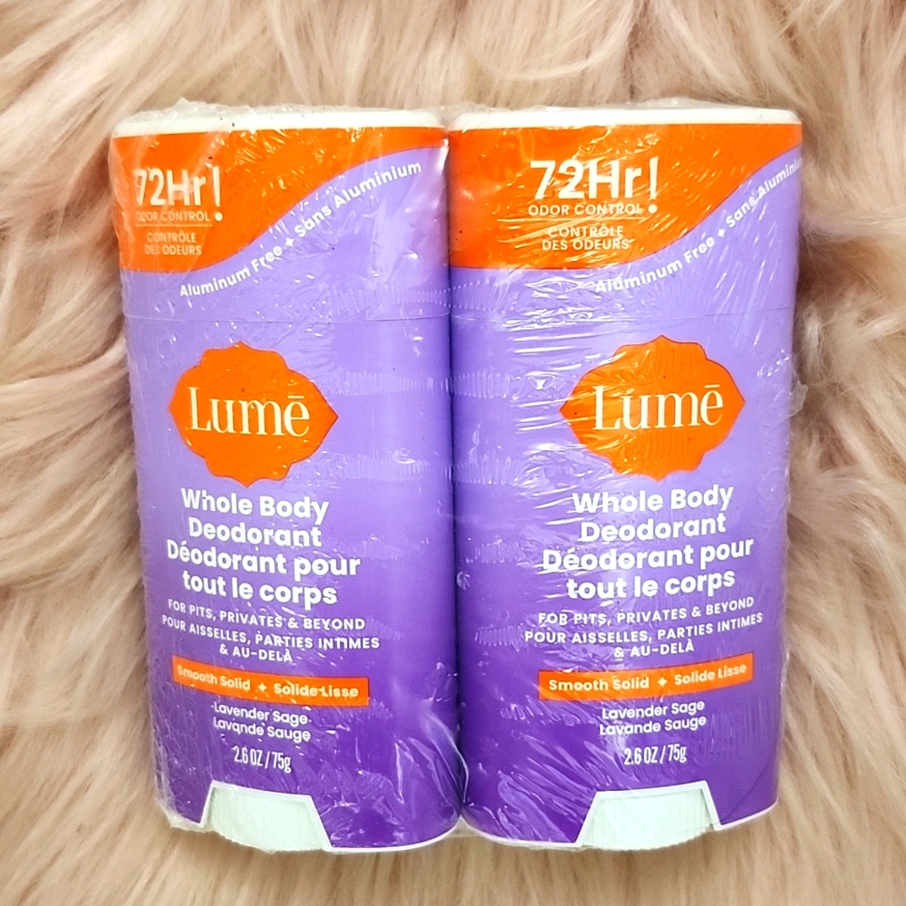 Brand New 2CT BUNDLE LUME WHOLE BODY DEODORANT